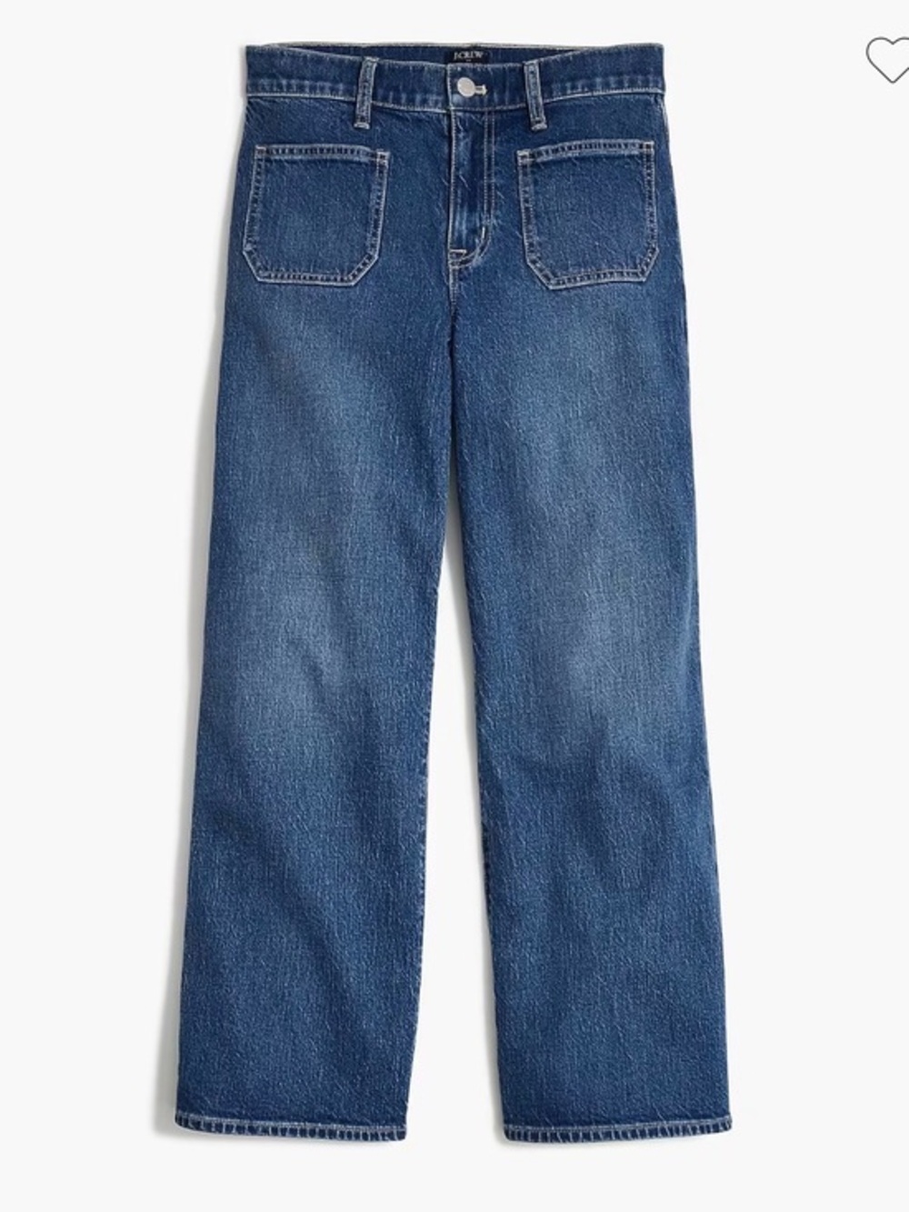J. Crew High Rise Full Length Wide Leg Jeans